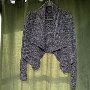 Express Heather Gray Women's Open Front Cardigan